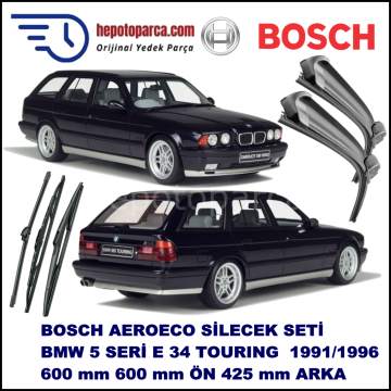 BMW Serie 5 Touring [E 34] 11,1991-12,1996 Bosch Aeroeco Ön ve Arka Silecek Takımı