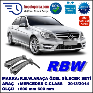 MERCEDES C-CLASS [W204] MUZ SİLECEK TAKIMI RBW ARACA ÖZEL (2013-2014)