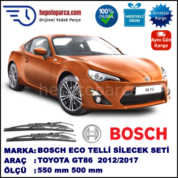 TOYOTA GT86  04.2012-..., 550 / 500 mm.  RBW  ADAPTÖRLÜ MUZ SİLECEK SETİ