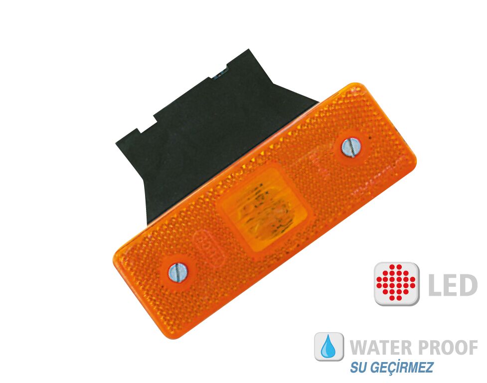 YP-24 SİDE MARKER LEDLİ BRAKETLİ SARI