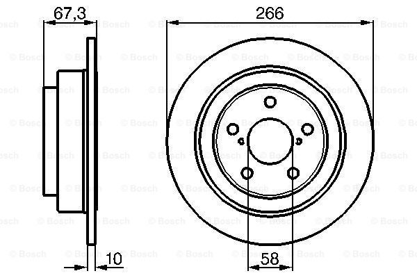 Fren Diski, Arka, [266 /10-8,5 mm]SUBARU Forester 2.0i 4x4 200506 - 200711; Forester 2.0i 4x4 199803 - 200205; Forester 2.0i 4x4 199701 - 199807; Impreza 2.0i 4WD Turbo Sedan 199312 - 199807; Forester 2.0i S Turbo 4x4 199803 - 200205; Legacy SUB 3631