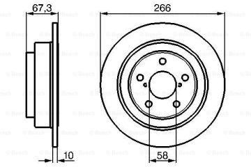 Fren Diski, Arka, [266 /10-8,5 mm]SUBARU Forester 2.0i 4x4 200506 - 200711; Forester 2.0i 4x4 199803 - 200205; Forester 2.0i 4x4 199701 - 199807; Impreza 2.0i 4WD Turbo Sedan 199312 - 199807; Forester 2.0i S Turbo 4x4 199803 - 200205; Legacy SUB 3631