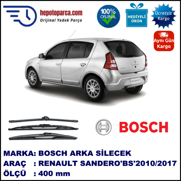 RENAULT Sandero [BS] 400 mm 11.2010-... BOSCH Arka Silecek