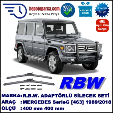 MERCEDES-BENZ Serie G [463] 09.1989-..., 400 / 400 mm.  RBW  ADAPTÖRLÜ MUZ SİLECEK SETİ