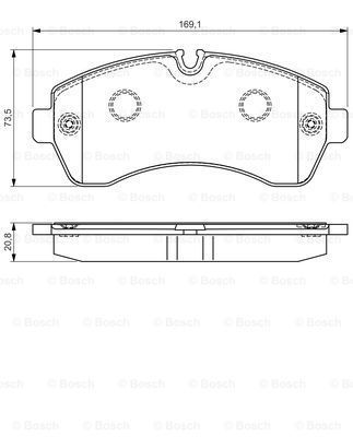 Disk Balata - Ön - [WVA 29200] - [169,1x73,5x20,8  Crafter 50 2.5 TDI 200604 - ; Crafter 50 2.0 TDI 201105 - ; Crafter 50 2.5 TDI 200905 - ; Crafter 50 2.5 TDI 200604 - 201107; Crafter 50 2.0 BiTDI 201110 - ; Crafter 50 2.0 BiTDI 201107 - ; Crafter 5