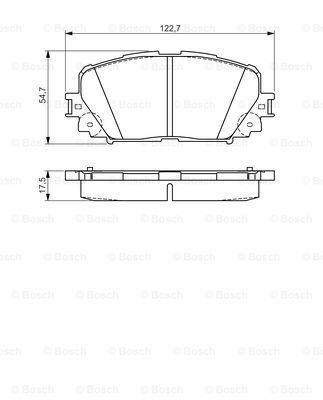 Disk Balata - Arka - [WVA 24708] - [122,7x54,7x17, Yaris 1.0 VVT-i (08.2005 - 07.2011); Yaris 1.8 VVT-i (11.2006 - 07.2011); Yaris 1.0 VVT-i (08.2005 -  ); Prius 1.8i (04.2009 -  ); Yaris 1.3 (08.2011 -  ); Prius 1.8 Plug-in (05.2012 -  ); Prius 1.8