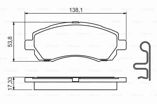 Disk Balata - Ön  - [WVA 23781] -  [ 137,6X53,8X17 Legacy 2.0i 4WD Kombi 199401 - 199806; Impreza 1.6i 4WD Kombi 200010 - 200706; Legacy 2.0i 4WD Kombi 199401 - 199808; Impreza 2.0i 4WD Kombi 199508 - 199807; Impreza 2.0i 4WD Kombi 199808 - 200009; I
