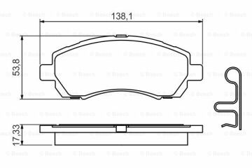 Disk Balata - Ön  - [WVA 23781] -  [ 137,6X53,8X17 Legacy 2.0i 4WD Kombi 199401 - 199806; Impreza 1.6i 4WD Kombi 200010 - 200706; Legacy 2.0i 4WD Kombi 199401 - 199808; Impreza 2.0i 4WD Kombi 199508 - 199807; Impreza 2.0i 4WD Kombi 199808 - 200009; I