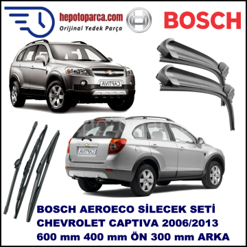 CHEVROLET Captiva [KL1C, C100] 10,2006-02,2011 Bosch Aeroeco Ön ve Arka Silecek Takımı
