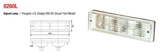 PD250 ÖN SİNYAL LAM.CAMI DODGE