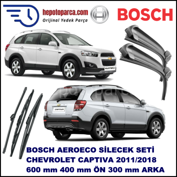 CHEVROLET Captiva [KL1C, C140] 04,2011-,,, Bosch Aeroeco Ön ve Arka Silecek Takımı