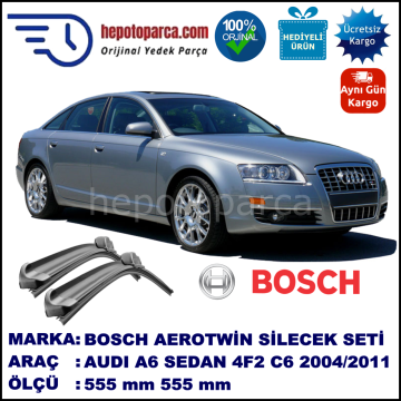 AUDI A6 [4F2; C6] 04.2004-... 555/555 mm Bosch Aerotwin Araca Özel Silecek