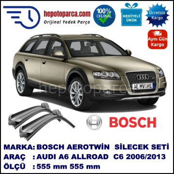 AUDI A6 Avant Allroad [4FH; C6] 05.2006-... 555/555 mm Bosch Aerotwin Araca Özel Silecek