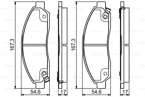 Disk Balata - Ön  - [WVA 24370/594] -  [ 167,4X54, D-Max Hi-Lander 3.0 Diesel Turbo 200310 - 200408 ISU 8973682520; ISU 8973