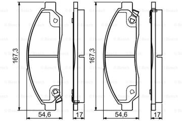 Disk Balata - Ön  - [WVA 24370/594] -  [ 167,4X54, D-Max Hi-Lander 3.0 Diesel Turbo 200310 - 200408 ISU 8973682520; ISU 8973