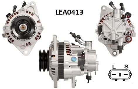 LEA0413  ALTERNATOR 14V/75A/V.P. HYUNDAI H100  2.5 DIESEL 3730047503 3730047504 LRA02340 TA000A58301