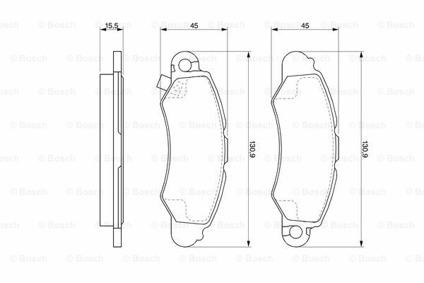 Disk Balata - Ön  - [WVA 23048] -  [ 130,9X44,5X15 Swift 1.3i Hatchback 199606-200103 SUZ 5520080E10000; SUZ 5