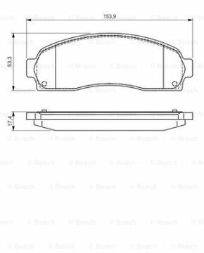 Disk Balata-Ön-[WVA 23472]-[153,9x53,3x17,4 mm]FOR Ranger 4.0i 4x4 ( 09.2000 -  08.2011 )