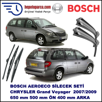 CHRYSLER Grand Voyager [RS] 09,2007-11,2009 Bosch Aeroeco Ön ve Arka Silecek Takımı