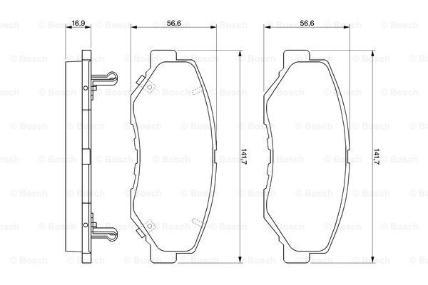 Disk Balata - Ön  - [WVA 23856] -  [ 141,7X56,8X18 CR-V 2.0i 4WD 200207 - 200609; Step WGN 2.0i 200910 - ; Step WGN Spada 2.0i 200910 - ; CR-V 2.4i 200201 - 200610; Step WGN 2.0i 4x4 200910 - ; CR-V 2.0i 4WD 200108 - 200409; CR-V 2.4 i 4WD 200405 - 2