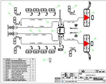 8519-M2T13B5P4-F MODULAMP ÖZEL KABLOLU T1354 TRAIL TREYLER DORSE SET