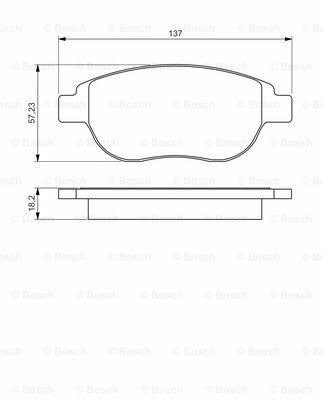 Disk Balata - Ön - [WVA 23600] - [137x57,4x19 mm]  Doblo Cargo 1.3 Multijet 200510 - 201012; Doblo Cargo 1.9 Multijet 200510 - 201012; Doblo 1.9 Multijet 200510 - 201012; Doblo 1.3 Multijet 200510 - 201012; Xsara 2.0 HDi 200009 - 200512; Xsara 2.0 HD