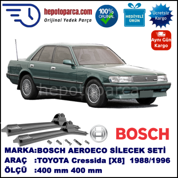TOYOTA Cressida Sedan [X8] 08.1988-08.1996, 400 / 400 mm. BOSCH AEROECO Aparatlı Muz Silecek