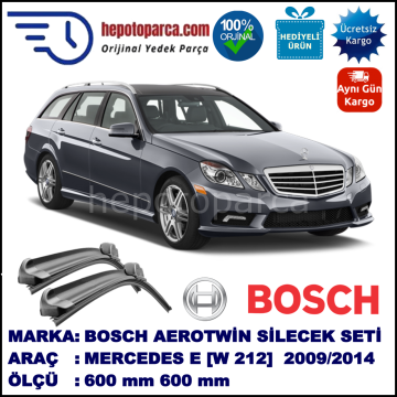 MERCEDES-BENZ Serie E (T-Modell) [212] 08.2009-02.2014 600/600 mm Bosch Aerotwin Araca Özel Silecek