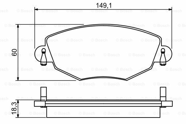 Disk Balata - Ön  - [WVA 23279] -  [ 149X60,5X18 m Mondeo 2.0 TDCi 200110 - 200703; Mondeo 1.8i 200010 - 200703; Mondeo 2.0 TDCi Turnier 200110 - 200703; Mondeo 2.0 TDCi 200209 - 200703; Mondeo 2.0i 200010 - 200703; Mondeo 2.0 TDCi Turnier 200209 - 2
