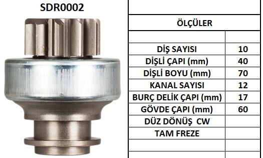 SDR0002  MARS DISLISI-10DIS  FORD CARGO-MF.TR AKTOR-CHREYSLER INCE FREZE