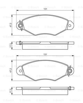 Disk Balata - Ön - [WVA 21978] - [130,8x47,4x18 mm Kangoo I 1.5 DCI 200005 - 200712; Kangoo I 1.9 Diesel 199710 - 200712; Kangoo I 1.9 Diesel 199801 - 200712; Kangoo I 1.5 DCI 200504 - 200712; Kangoo I 1.5 DCI 200102 - 200712; Kangoo I 1.4i 199809 -