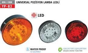 YÜCE YP-82 YUVARLAK LEDLİ STOP LAMBASI TEKLİ