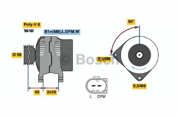 AlternatörVW (VOLKSWAGEN) Transporter T4; LT VWW 074903025NX; VWW 074