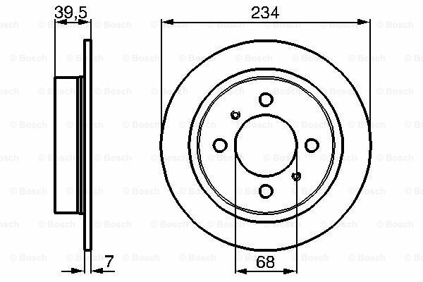 Fren Diski, Arka, [234 /7-6 mm]NISSAN 100 NX 1.6 ( 10.1990 - 10.1992 ); 100 NX 1.6 ( 10.1990 - 10.1992 ); 100 NX 1.6 ( 10.1990 - 10.1992 ); Sunny 1.6 Sedan ( 10.1990 - 10.1992 ); Sunny 1.6 Hatchback ( 10.1990 - 10.1992 ); Sunny 1.6 Sedan  NIS 4320658