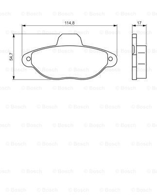 Disk Balata - Ön  - [WVA 21436] -  [ 114,9X55,4X17 Punto 75 1.2i.e. 199705-199908; Punto 60 1.2i.e. 199705-199908; Panda 1.2 i.e. 200310-200912 LAI 9947468; FIA 9948054