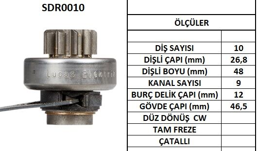 SDR0010  MARS DISLISI-10DIS FORD ESCORT,FIEST A,GRANADA,ORIONMONDEO,SIERRA-ROVER MAESTRO,METRO,MINI COOPER 1578 54291911 TMB167 823 85541488 85541544 10108230