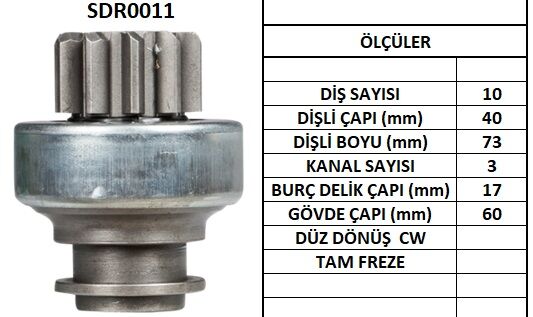 SDR0011  MARS DISLISI-10DIS MF-LANDROVER KALI N.FREZE 2791 54246725 54259688 TMB105 130446 10100670 42554