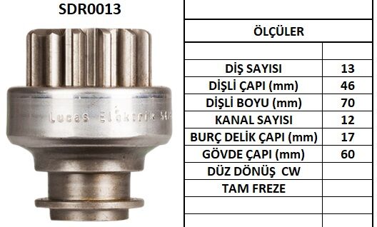 SDR0013  MARS DISLISI-13DIS  FIAT IVECO 129,1 30-,LANCER 300FORD TRANSIT DIZEL 2851 54246340 54246739 54247184 TMB116 398 130447 10103980 42460