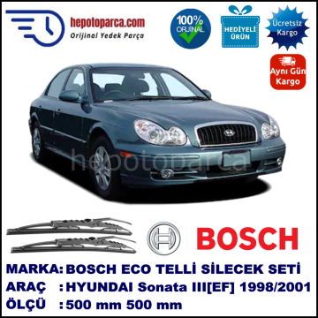 HYUNDAI Sonata III [EF] 03.98-03.01 500 / 500 mm. BOSCH ECO Telli Silecek 2'li Takım