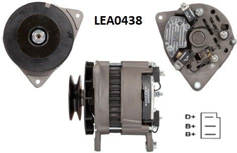 LEA0438  ALTERNATOR A127/14V/80A PERKINS SABR E -LISTER MARINE