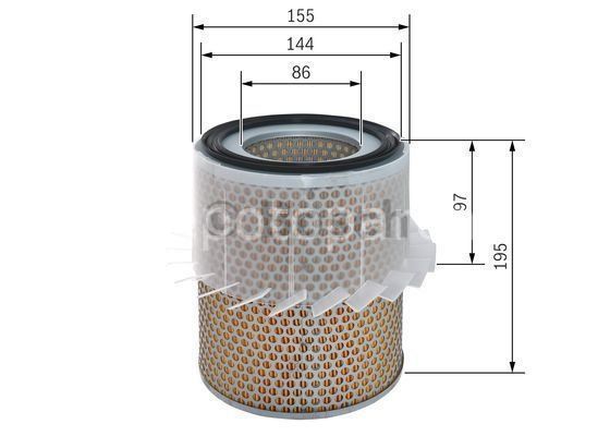 MITSUBISHI L 200 2.5 Diesel 4WD 01.1996 - 06.2001 BOSCH HAVA FİLTRESİ