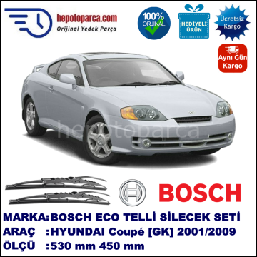 HYUNDAI Coupé [GK] 10.01-08.09 530 / 450 mm. BOSCH ECO Telli Silecek 2'li Takım