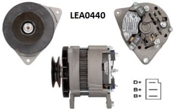 LEA0440  ALTERNATOR A127/28V/55A PERKINS SABR E 47020060 113714 66021594