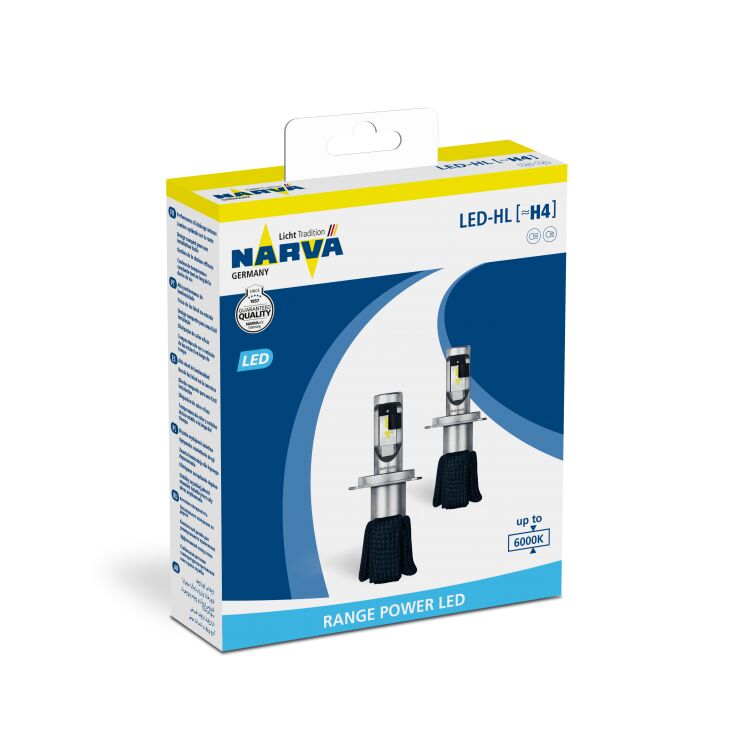 NARVA-501 18004 H4 LED ZENON FAR AMPÜLÜ 6000K %200 FAZLA  IŞIK