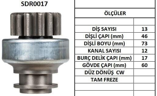 SDR0017  MARS DISLISI-13DIS  ANADOL DIZEL KAM YONET-DODGE-MF 2932 54247397 60600078 TMB125 134 131729 10101340 42560
