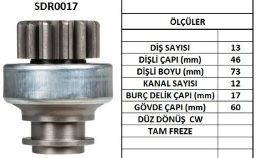 SDR0017  MARS DISLISI-13DIS  ANADOL DIZEL KAM YONET-DODGE-MF 2932 54247397 60600078 TMB125 134 131729 10101340 42560