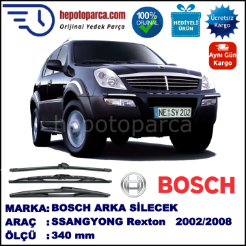 SSANGYONG Rexton  340 mm 05.2002-... BOSCH Arka Silecek