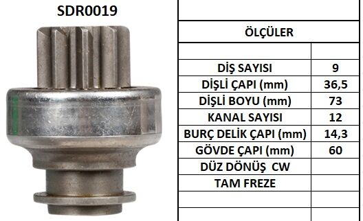 SDR0019  MARS DISLISI-9DIS  LANDROVER 90,110  DIZEL