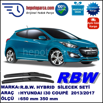 HYUNDAI i30 COUPÉ HYBRID SİLECEK TAKIMI RBW ARACA ÖZEL (2013-2017)