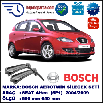 SEAT Altea [5P1] 03.2004-02.2009 650/650 mm Bosch Aerotwin Araca Özel Silecek